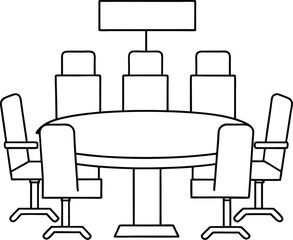 Business meeting icon vector illustration