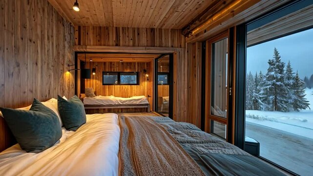 Eco-friendly Northern Lights lodges offering sustainable accommodation with panoramic Aurora views.
