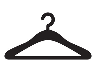 Cloth hanger silhouette vector on white background 