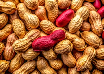 Fototapeta premium Close-up Peanuts in Shell - Food Photography, Nut, Snack