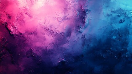 Fototapeta premium A vibrant gradient shifting from deep electric blue to bright neon pink, textured with glitch-like noise and faint glowing edges, evoking a high-tech cyber vibe, ultra hd digital design. --ar 16:9