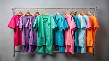 Obraz premium Medical Uniforms Rack - Rule of Thirds Photography