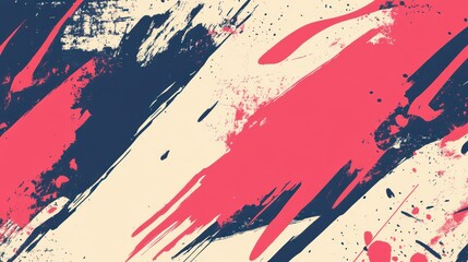 Abstract Art Featuring Red And Blue Brushstrokes