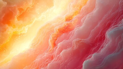 A warm gradient flowing from sunset amber into pale rose, enriched with soft noise and faint glowing edges, creating a soothing and nostalgic atmosphere, ultra hd digital art. --ar 16:9