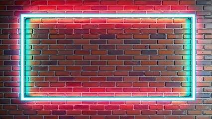 Neon Brickwork: Luminous Edges
