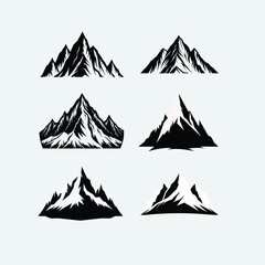 different type of mountain bundle silhouette