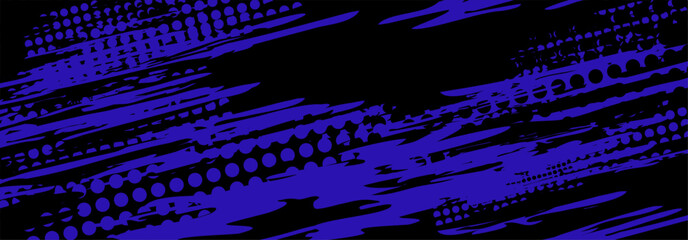 Abstract purple graphic with dynamic shapes.