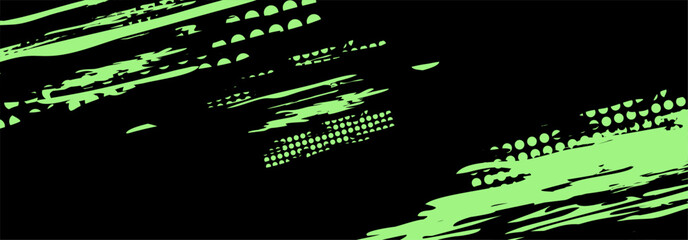 Abstract green and black graphic design.