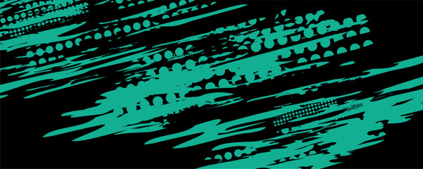 Abstract teal pattern with dynamic brush strokes.