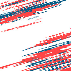 Obraz premium Abstract design with dynamic colored brush strokes.
