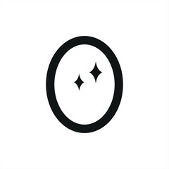 Mirror icon vector basic design simple and modern
