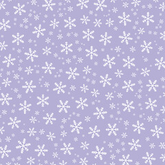 The seamless pattern of snowflakes Vector snowflake background decoration for Christmas