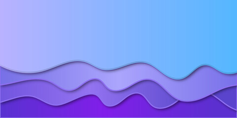 Colorful paper cut background with 3D style and gradient color.