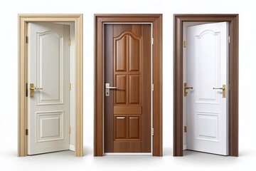 Realistic 3D Apartment Doors - Open & Closed