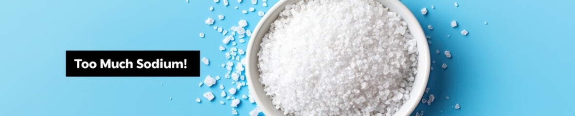 Dangers of high sodium in instant foods dynamic splash of salt over delicious meal kitchen environment food concept