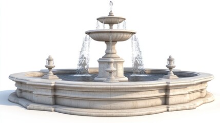 Elegant Stone Fountain Water Feature Design