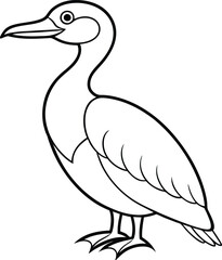 Comrant bird line art vector design