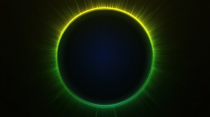 Obraz premium Abstract circular frame with vibrant glowing ring.