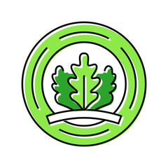 leed certification green building color icon vector. leed certification green building sign. isolated symbol illustration