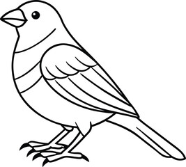 Goldenfinch-bird-line-art-vector-design