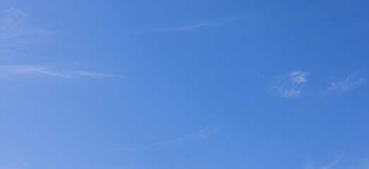 Blue sky background in winter morning and  white clouds.