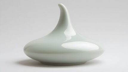 ceramic lamp base with a smooth, glossy finish, isolated on a plain white background. Ceramic appliances 