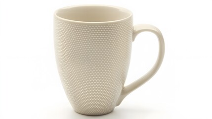 ceramic mug with subtle patterns, isolated on white for a clean, modern aesthetic. Ceramic appliances 