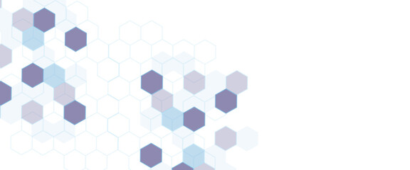 Vector hexagons pattern. Geometric abstract background with simple hexagonal elements. Medical, technology or science design