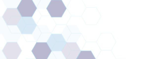 Vector hexagons pattern. Geometric abstract background with simple hexagonal elements. Medical, technology or science design