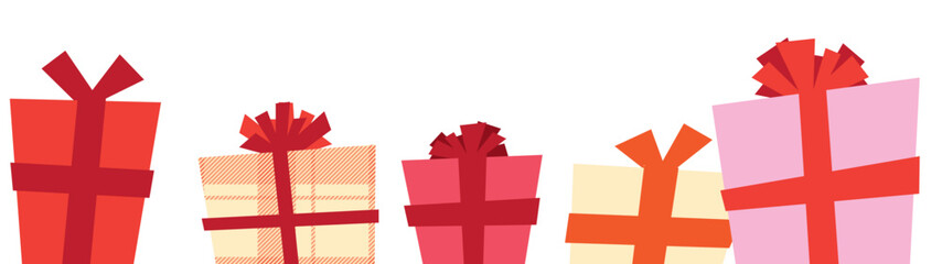 Obraz premium プレゼントボックスのかわいい背景イラスト素材