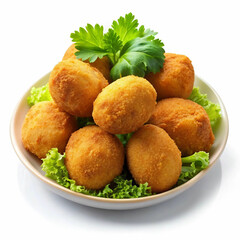 Traditional Spanish croquetas (croquettes), golden and crispy