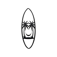 Vector Surfboard Artwork for Summer
