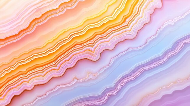 Vibrant Abstract Geode Design with Warm and Cool Tones