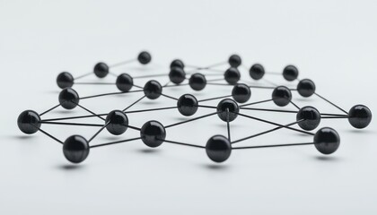 Obraz premium 3D network nodes representing the rapid growth of social media connections.