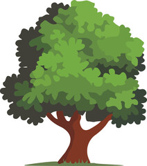 Colorful Tree clipart icon vector art and illustration.