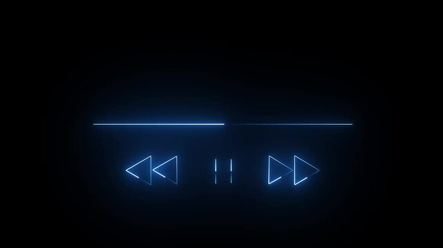 Music Player Scroll Bar Button with Audio Reactor &ndash; Music Timeline or Video Track Player Icon