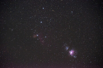 オリオン座の三ツ星と大星雲M42