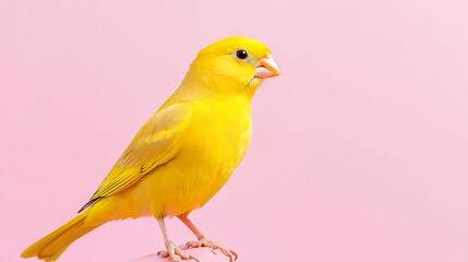 Cute puppy playing with colorful canaries in a bright room cheerful pet photography indoor environment joyful moment