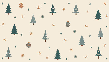 Obraz premium Festive Winter Pattern