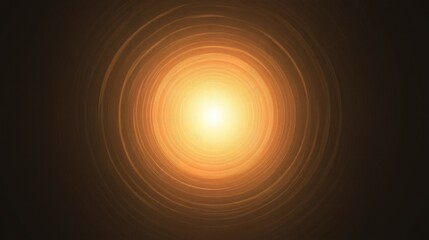 Fototapeta premium Abstract swirling light, glowing orange circle, dark background.