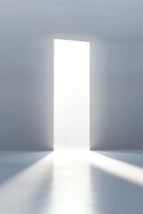 Illuminated Doorway Opening to a Bright Future with Serene Atmosphere