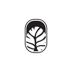 Tropical leave abstrack frame nature vector image.shape and logo vector