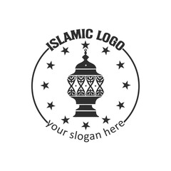 Luxury Muslim Learn logo, Islamic Logo Vector Design, Vector illustration, Mosque icon vector, Silhouette Islamic Vector Logo, Abstract emblem,
Islam learning logo template,  black and white logo,