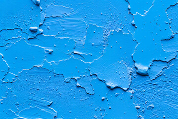 Blue Paint Wall Background Texture 
