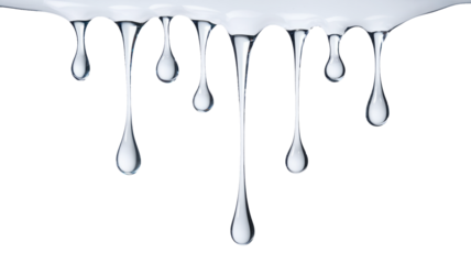 High-Quality PNG of  Drips of transparent gel on white background – High Resolution