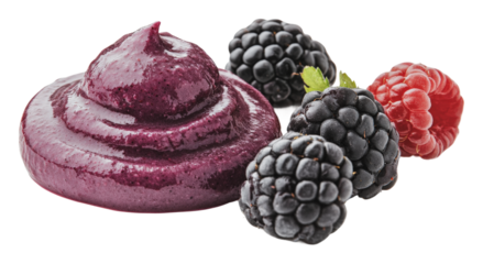 Blackberry and raspberry puree, cut out - stock png.