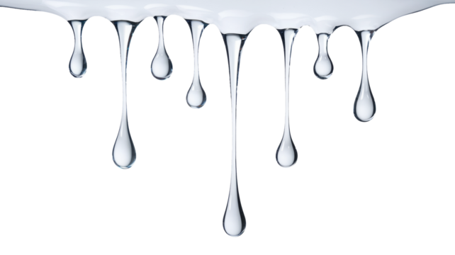 High-Quality PNG of  Drips of transparent gel on white background – High Resolution
