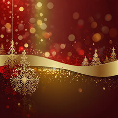 red christmas background with snowflakes