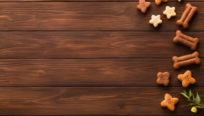 Fototapeta premium Baking homemade dog treats cozy kitchen food photography natural lighting pet-friendly healthy ingredients