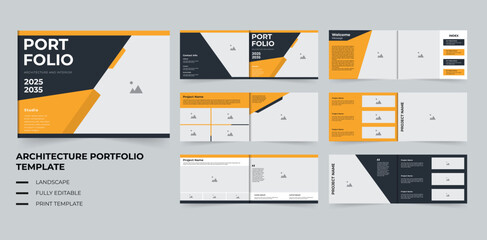 Modern Landscape portfolio design template architecture portfolio or project portfolio design